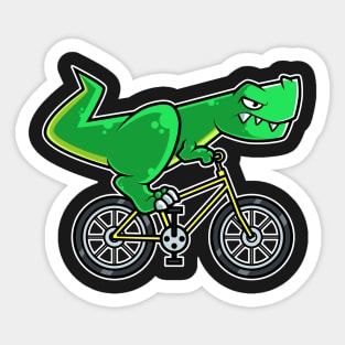 Tyrannosaurus Bicycle Cyclist Dinosaur Cycling design Sticker